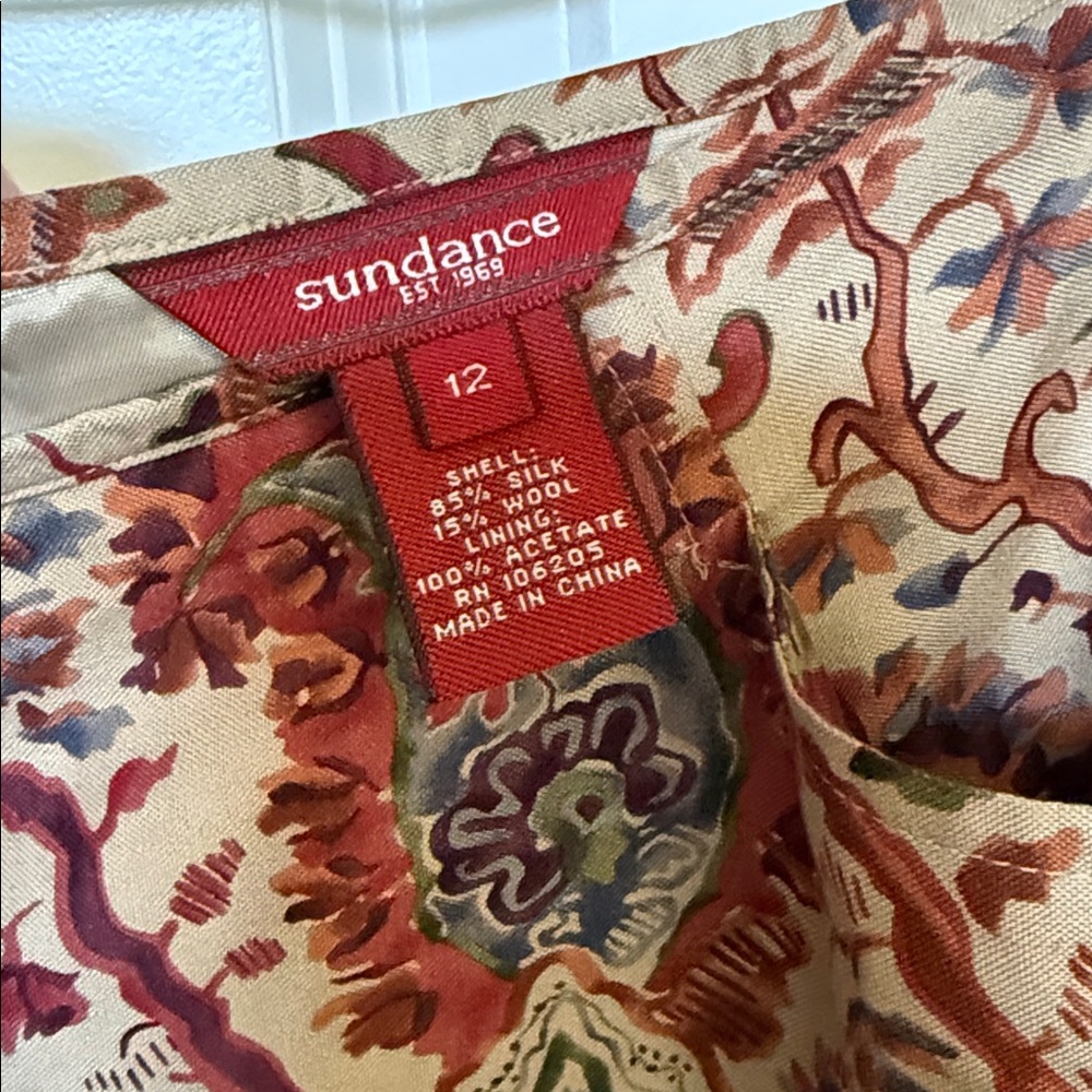 Sundance Multicolor Paisley Pencil Skirt - Picture 3 of 8
